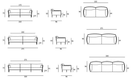 GREENE - 3 seater sofa