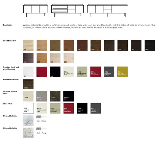 ELEMENT credenza - Wooden sideboard with doors