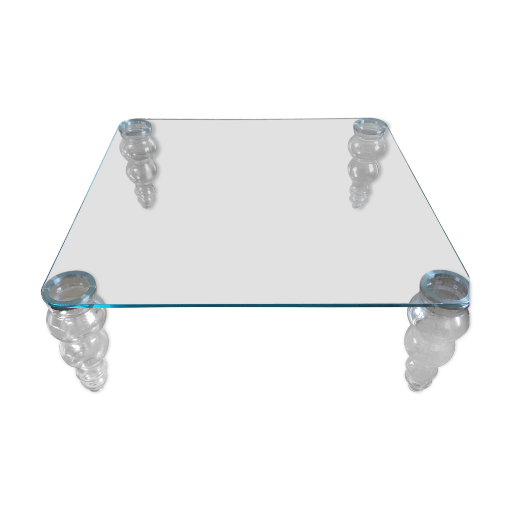 POST MODERN - Square crystal coffee table