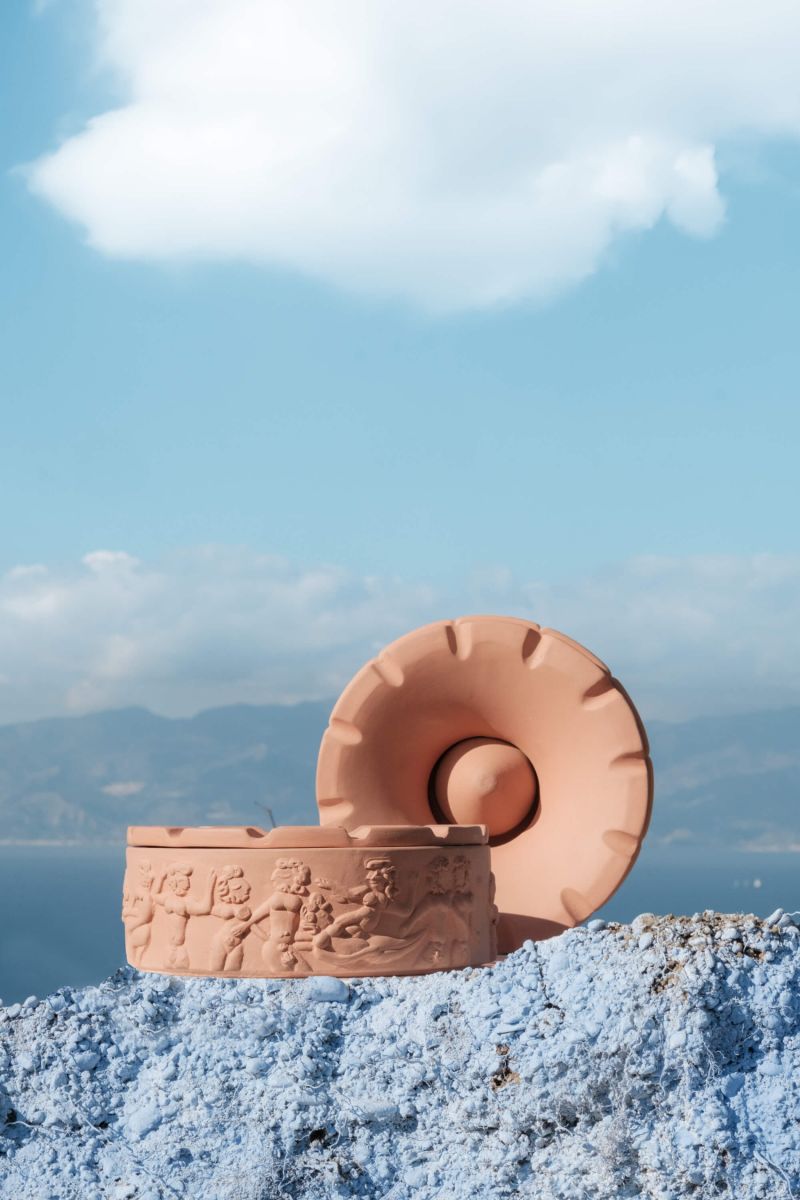 Terracotta Ashtray Magna Graecia Dialogues by Seletti