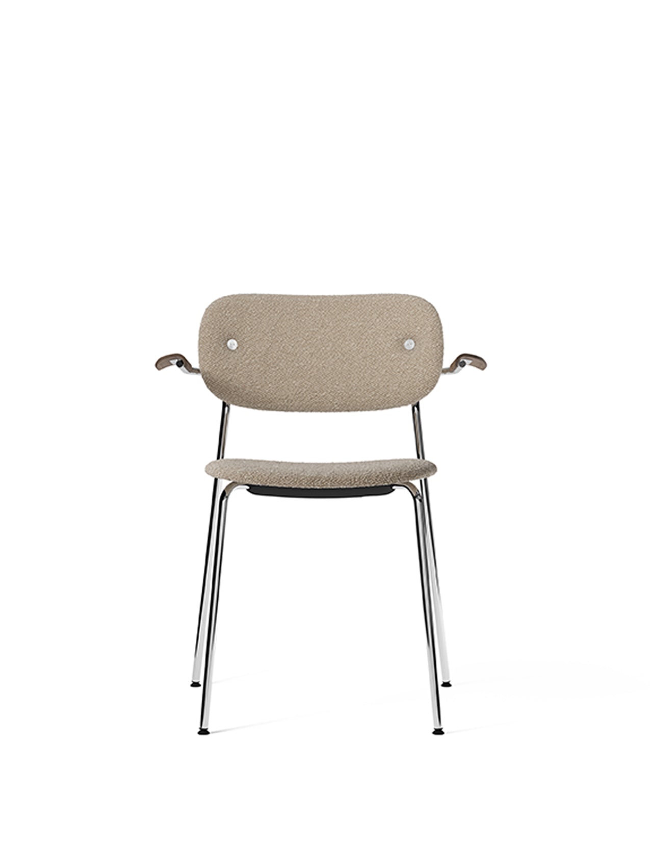 Co Dining Chair, Fully Upholstered With Armrest, Chrome by Audo Copenhagen