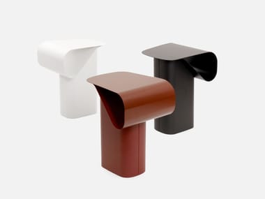 REVUE - Rectangular powder coated steel coffee table by Dante - Goods And Bads