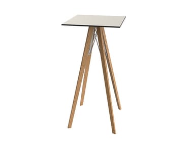 FAZ WOOD - Square HPL high table by Vondom