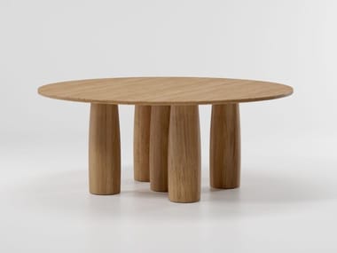 IL COLONNATO - Round teak dining table by Kettal