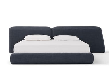 LAPIS - Fabric double bed with upholstered headboard by Amura