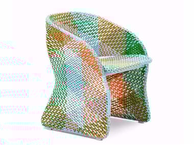 MAAT - Garden synthetic fibre easy chair with armrests by Varaschin