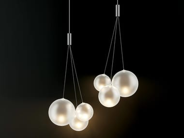 RANDOM - LED blown glass pendant lamp by Lodes