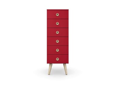 WOODY - Lacquered tallboy by Nidi