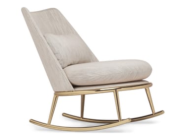 AURORA - Rocking fabric armchair by Cantori