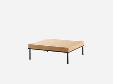 ESCALAS - Square low oak coffee table by Inclass