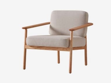 WUDI - Fabric easy chair with armrests by Inclass