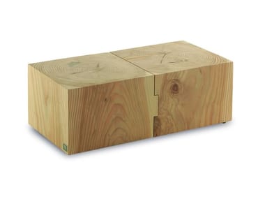 ECO BLOCK - Low solid cedar wood coffee table by Riva 1920
