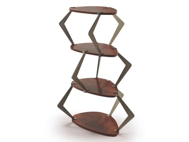 ETAGÉRE SWING - Open mahogany bookcase by Fratelli Boffi