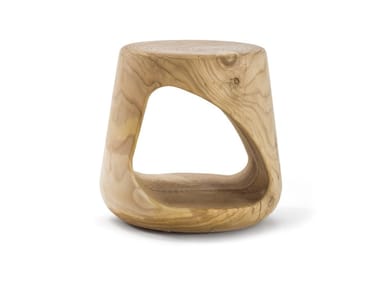 GEPPO - Low solid cedar wood stool by Riva 1920