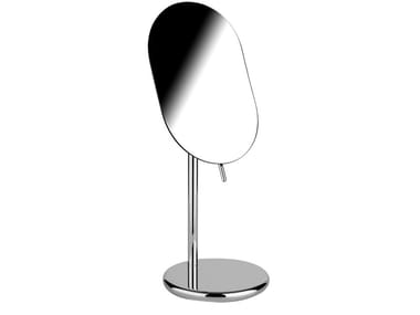 GOCCIA - Table-top oval brass bathroom mirror by Gessi