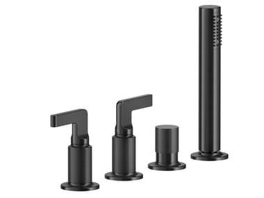 INCISO - - Chromed brass bathtub set with hand shower by Gessi