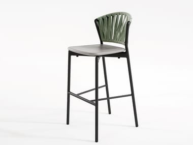 PIPER 150 - High stool in aluminum and resin with footrest by RODA