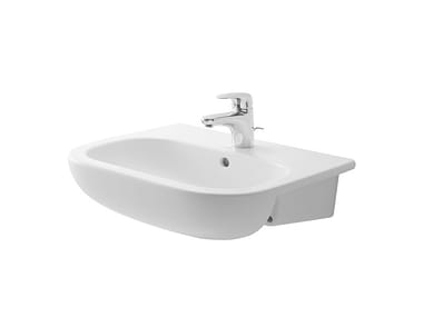 D-CODE - Semi-inset ceramic washbasin by Duravit
