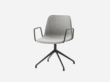VARYA TAPIZ - Trestle-based fabric office chair with armrests by Inclass