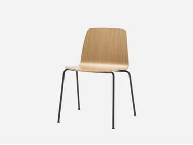 VARYA WOOD - Stackable oak chair by Inclass