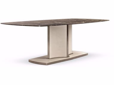 VOYAGE - Rectangular marble table by Cantori
