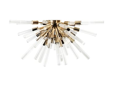 WATERFALL SPUTNIK - Halogen crystal ceiling light by Luxxu