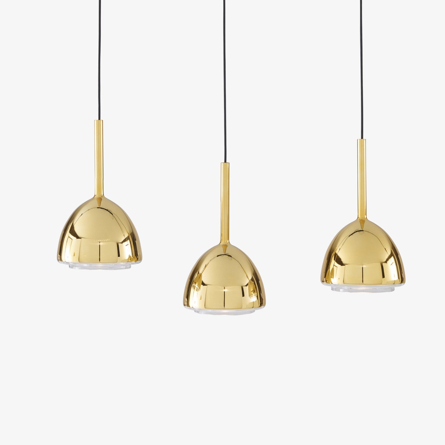 Brass Bell - Suspended Ceiling Light with 3 Cables