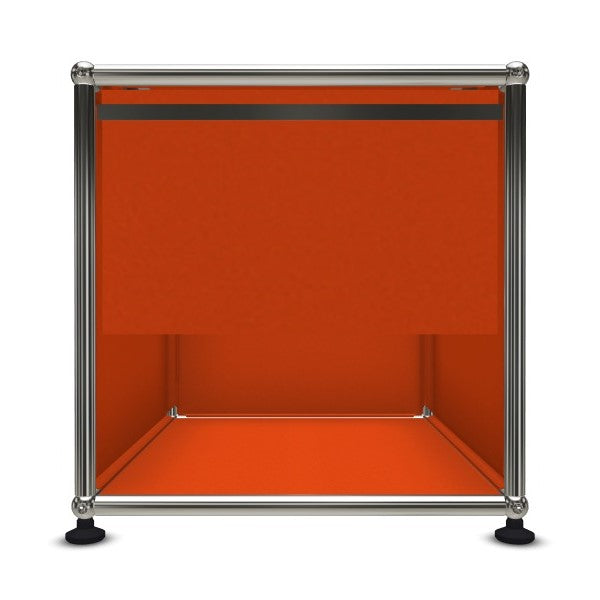 1x1 Modular Side table with 1 Large Drawer [W350xD500xH350] by Usm #Pure Orange [RAL 2004]
