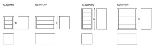 Drawers with push-pull system, on metal runners (Request Info)