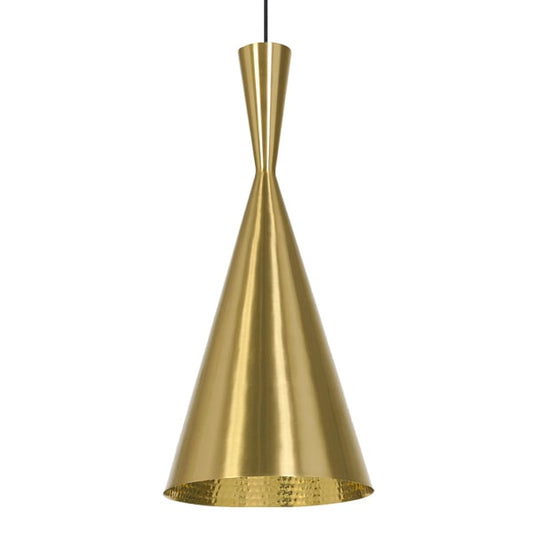 Beat Tall LED pendant by Tom Dixon #brushed brass #