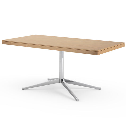 Florence Knoll Table Desk - Rectangular Wood Writing Desk with Drawer