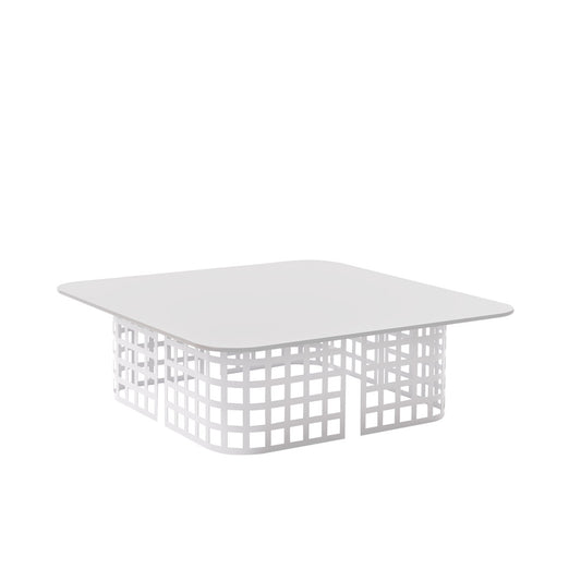 MARA - Square garden table with HPL top and iron base