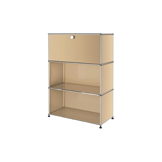 1x3 Modular Metal Highboard with 1 top door [W750XD350XH(350+350+350)] by Usm #USM Beige