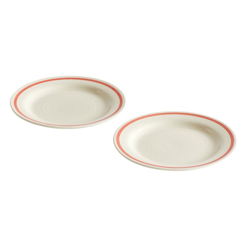 Sobremesa plate by HAY #2 pcs, 18,5 cm, red #