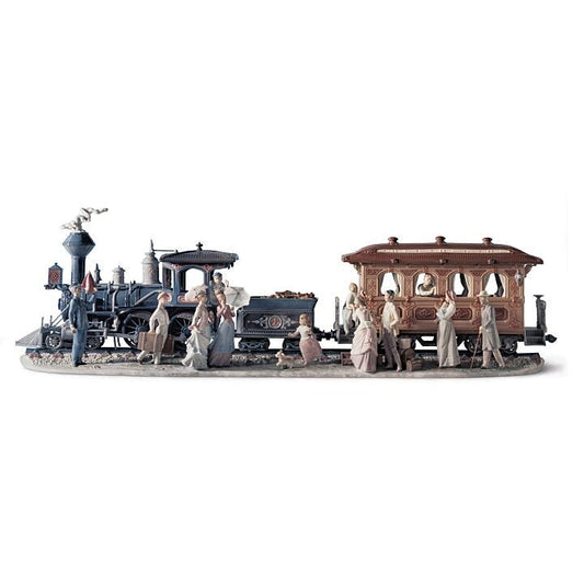 A Grand Adventure Train Sculpture by Lladró