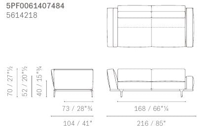 LET IT BE - Sectional fabric sofa