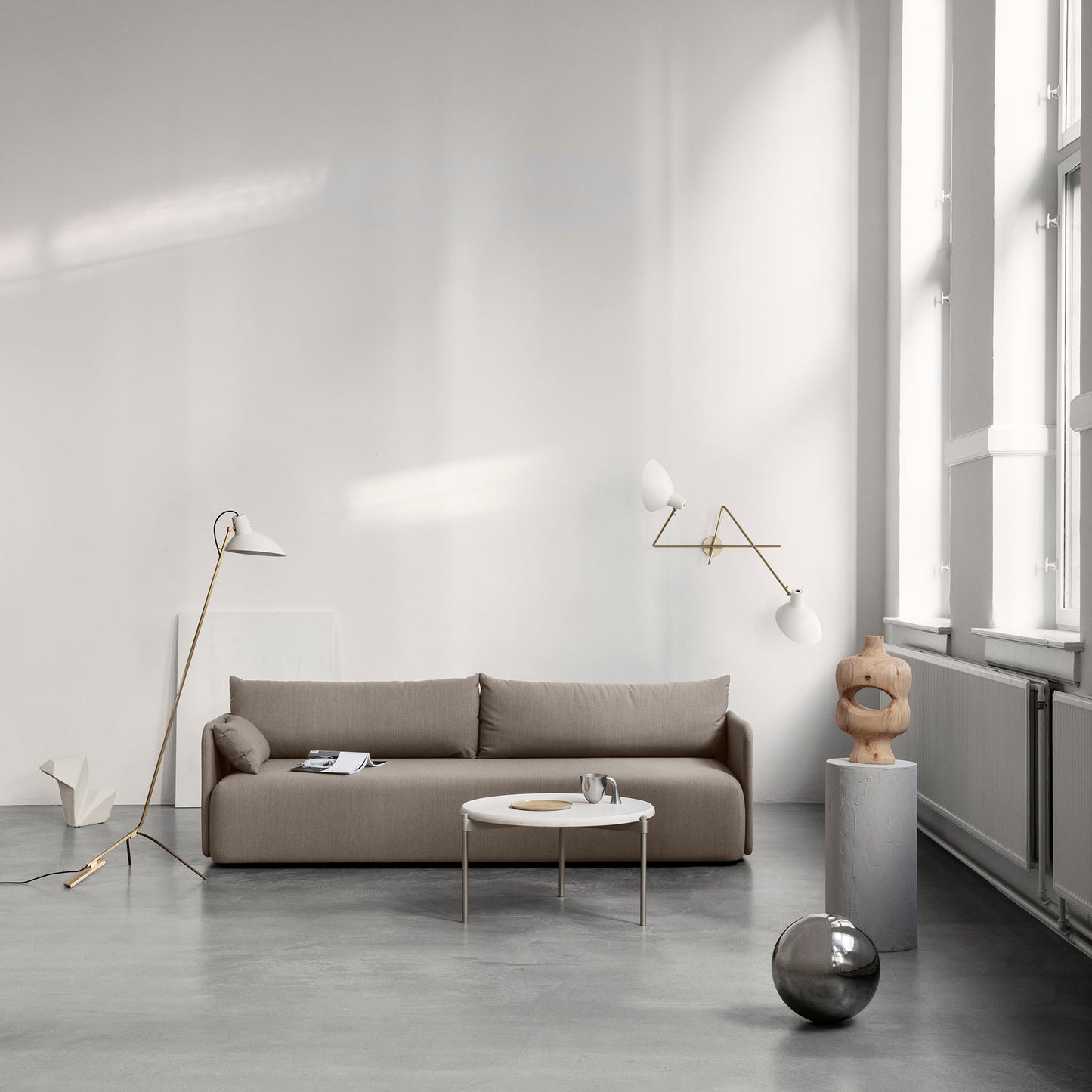 Wall Lamp Vv Cinquanta Twin by Astep #Brass Mount / White Reflectors