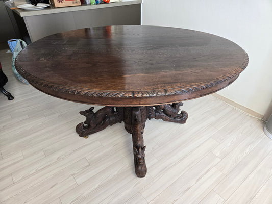 [국내재고] (빈티지) French Oak Hunt Table