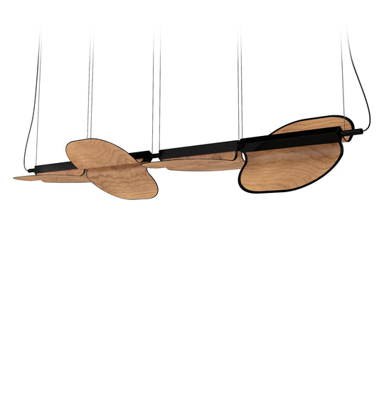 OMMA S2X2 - LED swivel wood veneer pendant lamp