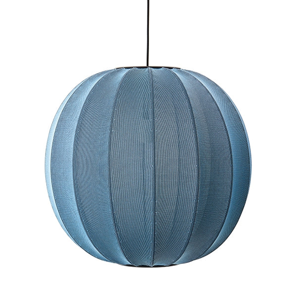 Knit-Wit Round Pendant Lamp Light Ø60 by Made By Hand #Blue Stone
