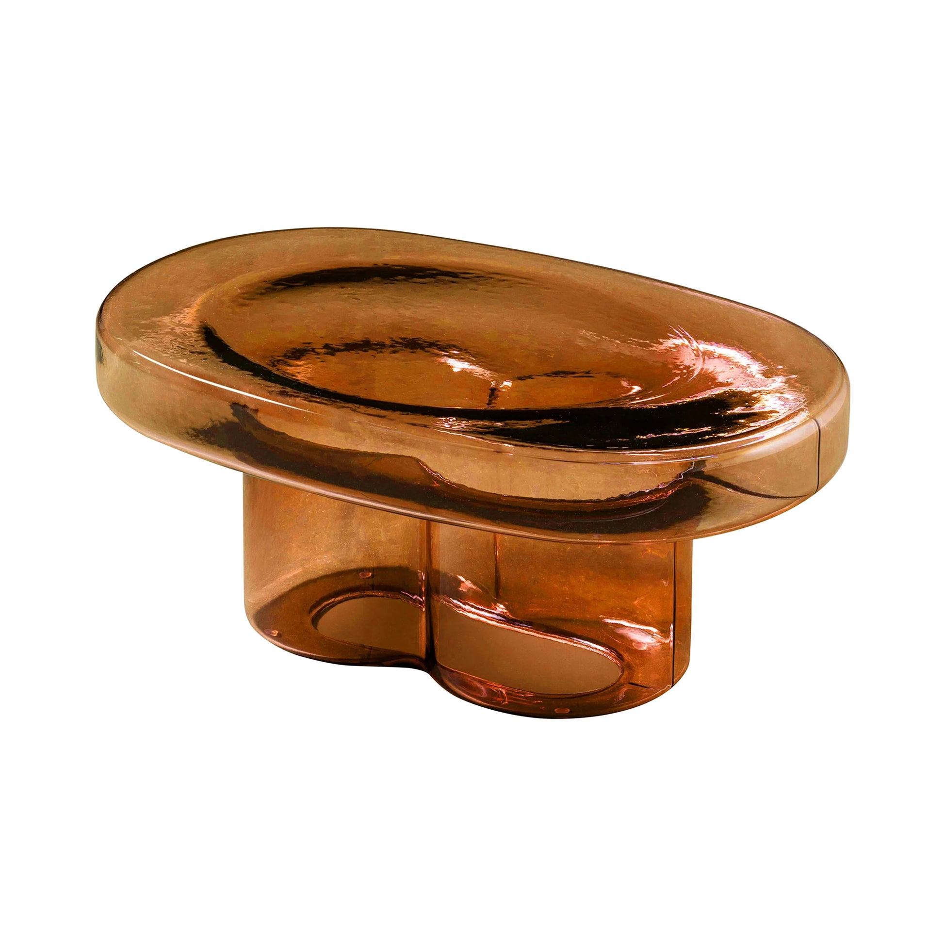 Soda Oval - Coffee Table by Miniforms #Blown Glass | Amber
