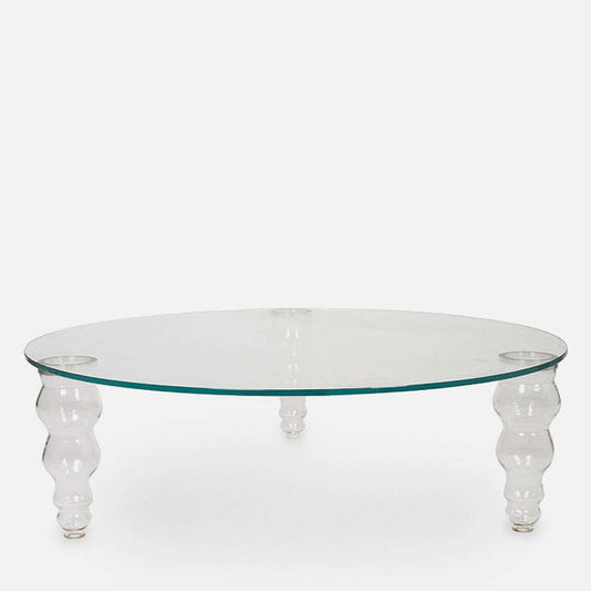 POST MODERN - Round crystal coffee table