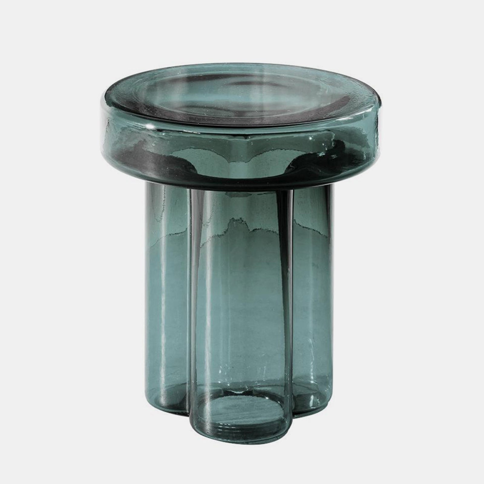Soda - Round Blown Glass Coffee Table by Miniforms #Petrol Green