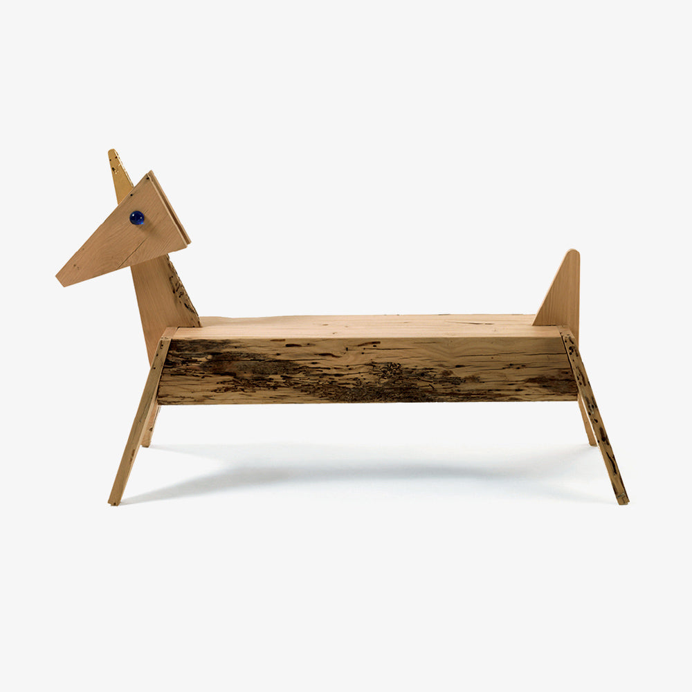 Unicorno - Briccola Solid Wood Bench by Riva 1920