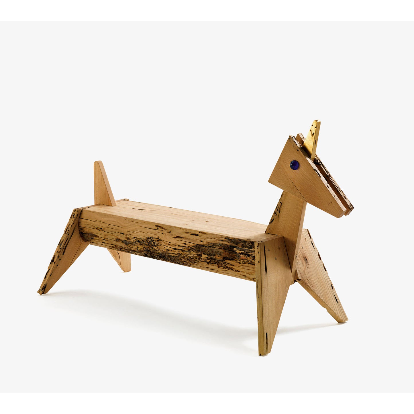 Unicorno - Briccola Solid Wood Bench by Riva 1920