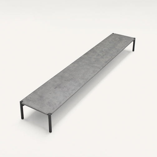 PLANO - Rectangular powder coated steel garden side table