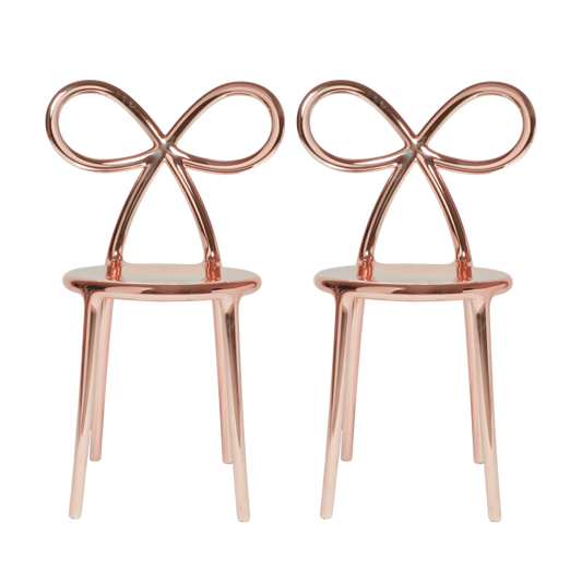 Ribbon Chair Metal Finish - Set of 2 pieces by Qeeboo
