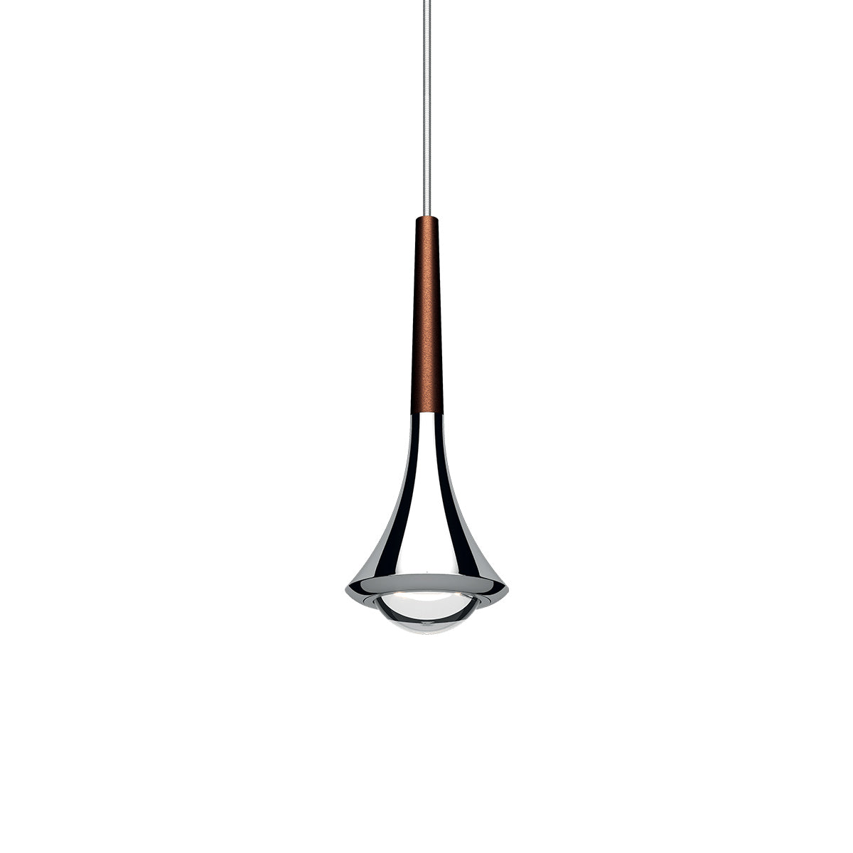Rain - Led Aluminium Pendant Lamp by Lodes #Chrome/Coppery Bronze