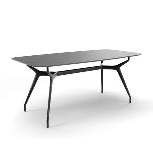 ARKOS SHAPED 02 - Rectangular dining table (Top Finishes - GLASS | Cear)