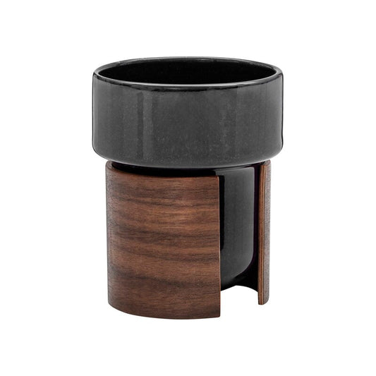 Warm cup 2,4 dl by Tonfisk Design #set of 2, black - walnut #